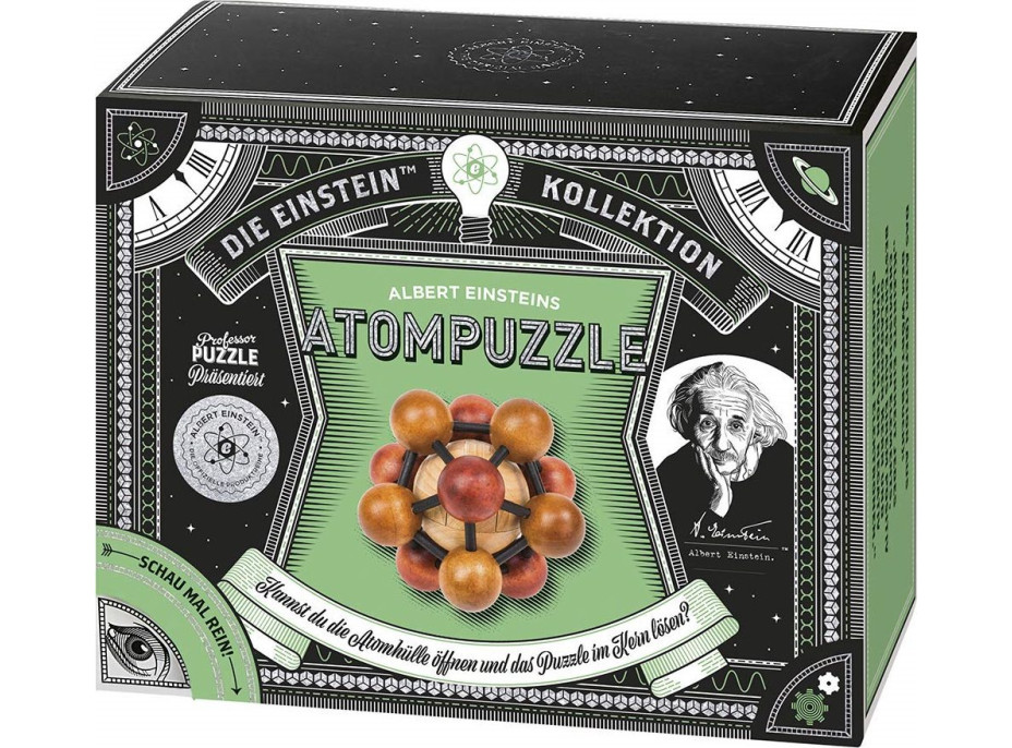 PROFESOR PUZZLE Drevený hlavolam Atom