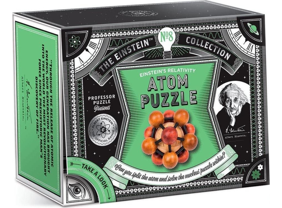 PROFESOR PUZZLE Drevený hlavolam Atom