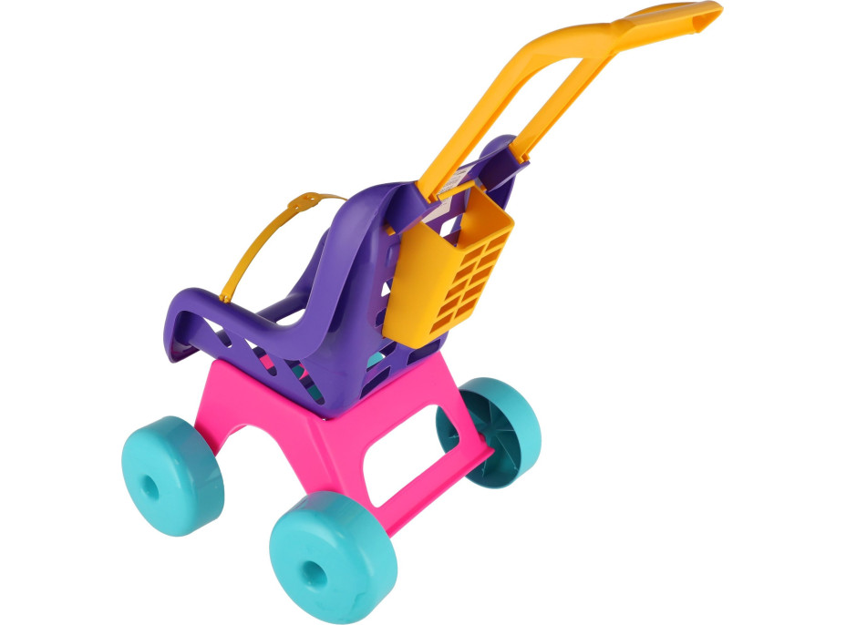 TEDDIES Kočík pre bábiky Buggy Sport ružovo-fialový 1ks (mix)