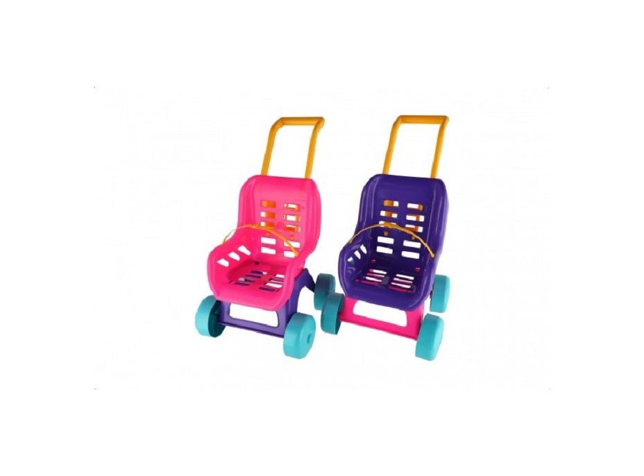 TEDDIES Kočík pre bábiky Buggy Sport ružovo-fialový 1ks (mix)
