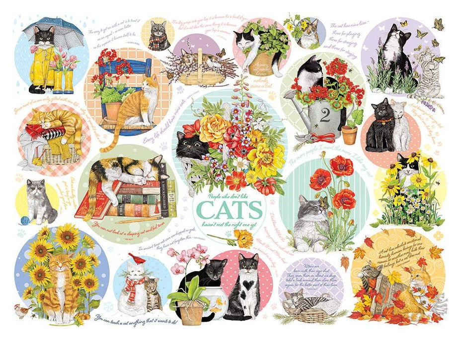 COBBLE HILL Puzzle Mačacie myšlienky 1000 dielikov