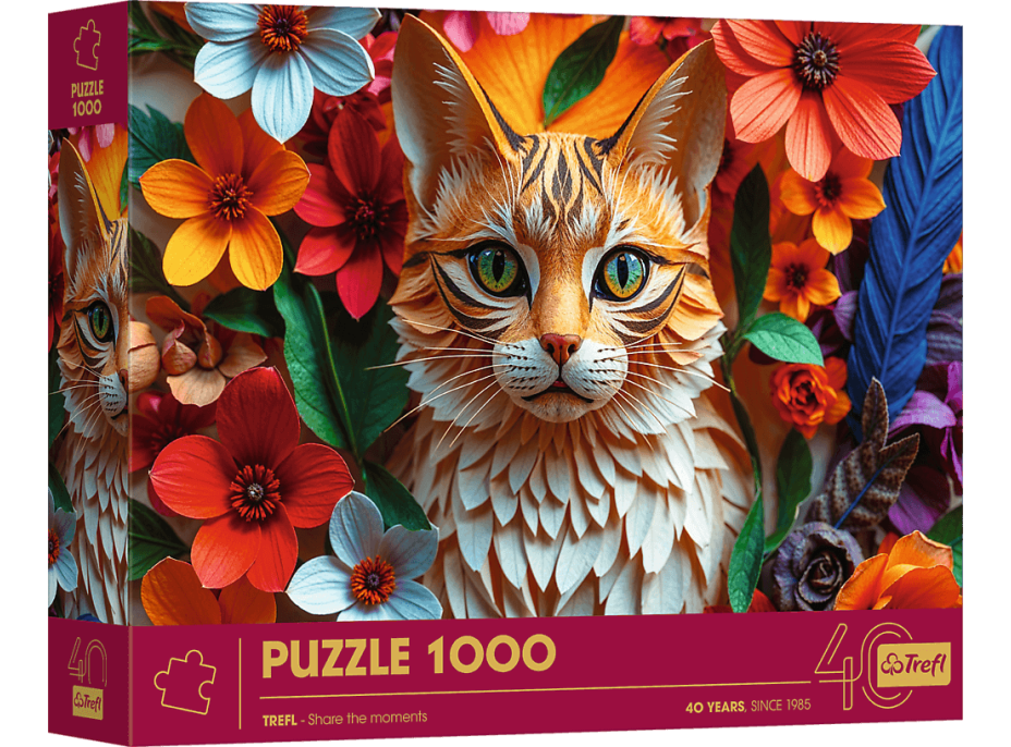 TREFL Puzzle Paper Art: Mačka 1000 dielikov