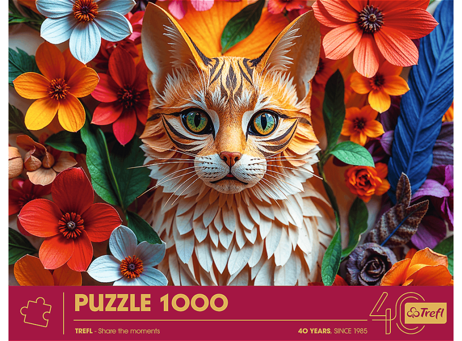 TREFL Puzzle Paper Art: Mačka 1000 dielikov