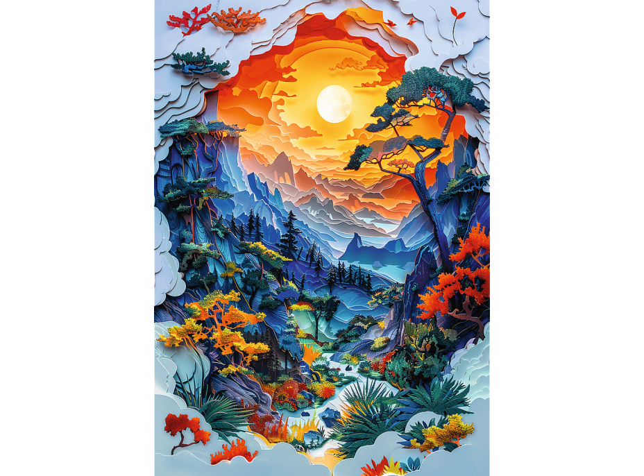 TREFL Puzzle Paper Art: Údolie 1000 dielikov