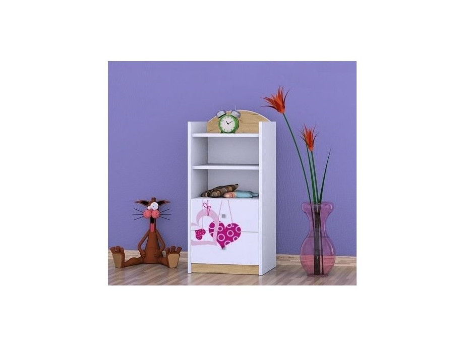 Detský úložný regál FALL IN LOVE - TYP 1 - NÍZKY