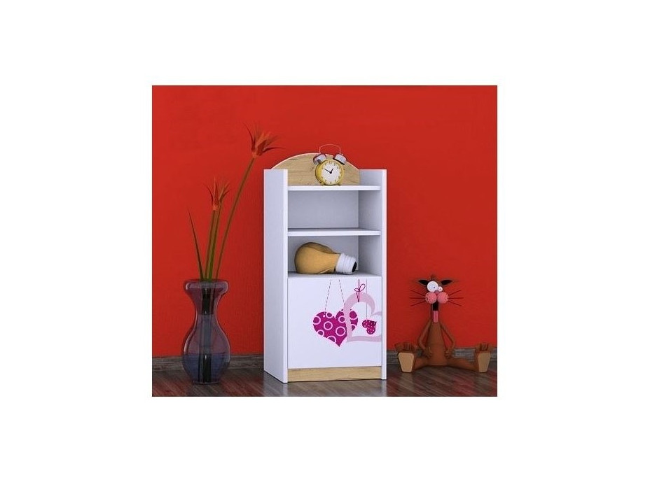 Detský úložný regál FALL IN LOVE - TYP 2 - NÍZKY