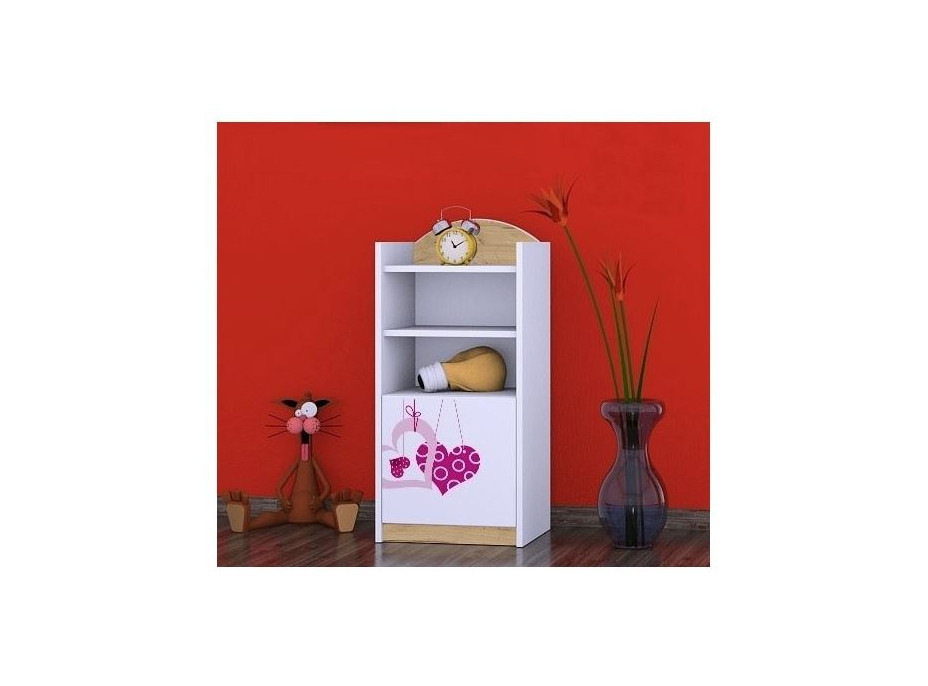 Detský úložný regál FALL IN LOVE - TYP 2 - NÍZKY