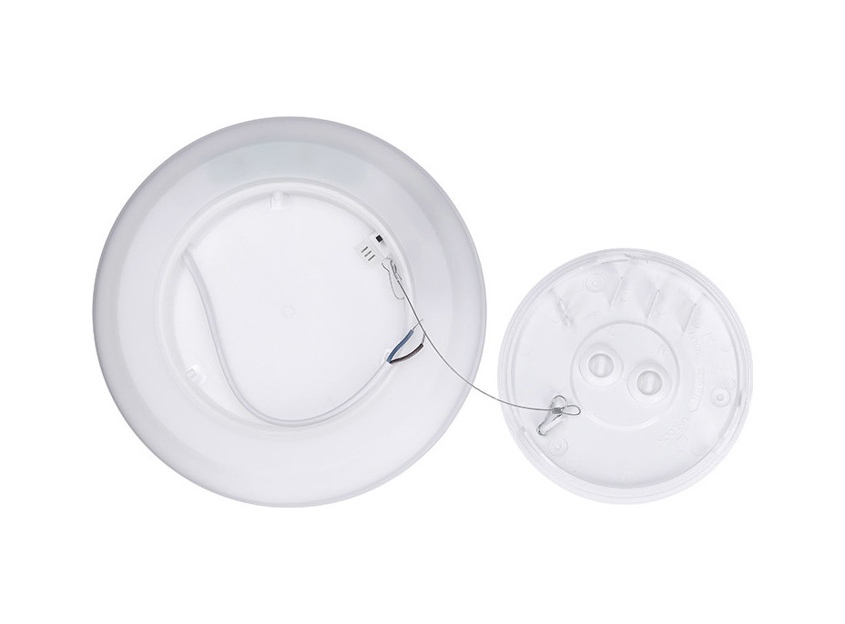 Solight LED osvetlenie Acate s ochranou proti vlhkosti, IP54, 18W, 1620lm, 3CCT, 22cm, strieborná