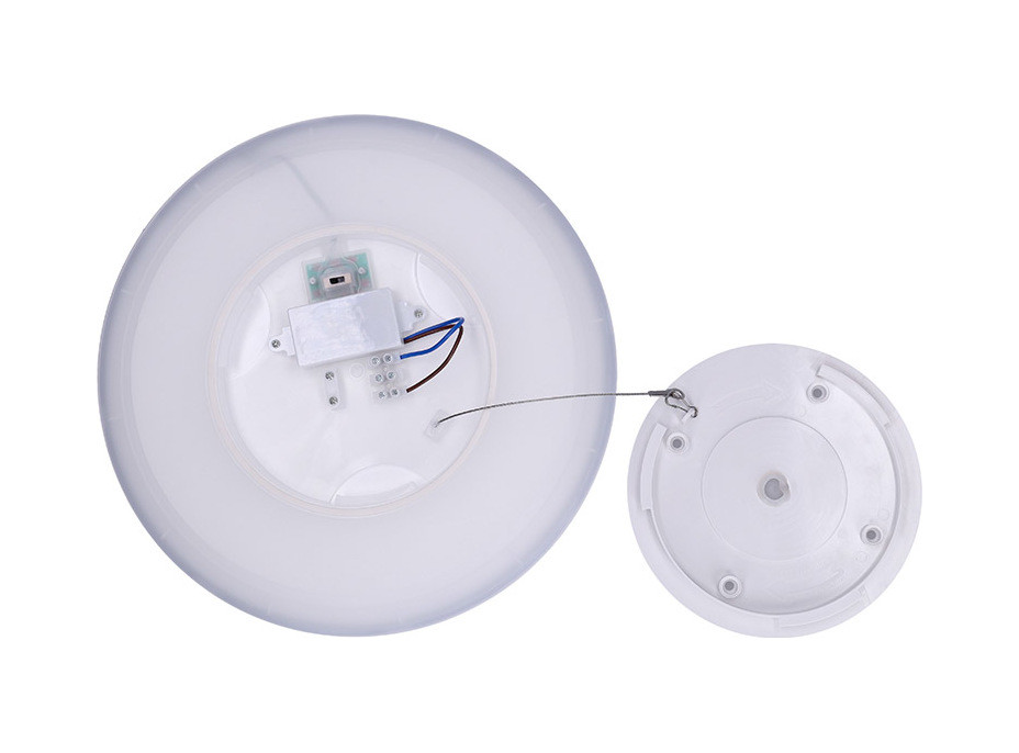Solight LED osvetlenie Acate s ochranou proti vlhkosti, IP54, 24W, 2160lm, 3CCT, 30cm, strieborná