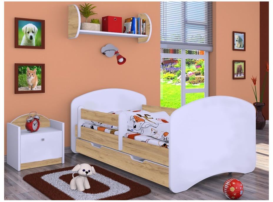 Detská posteľ so zásuvkou 140x70 HAPPY bez motívu