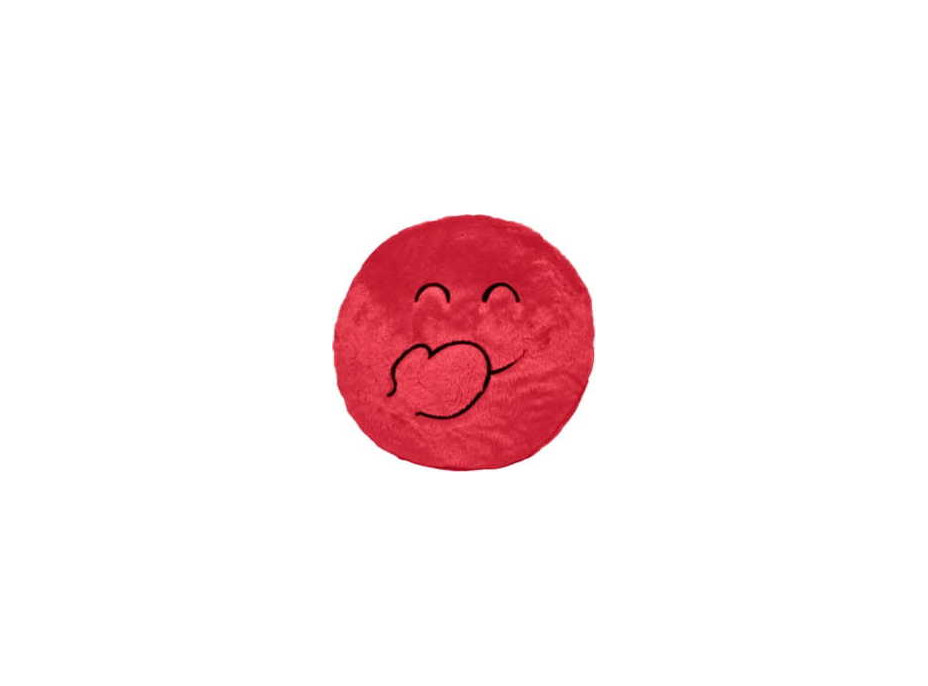 Dekoračný okrúhly vankúš SUPER SMILE 45 cm - tmavo ružový