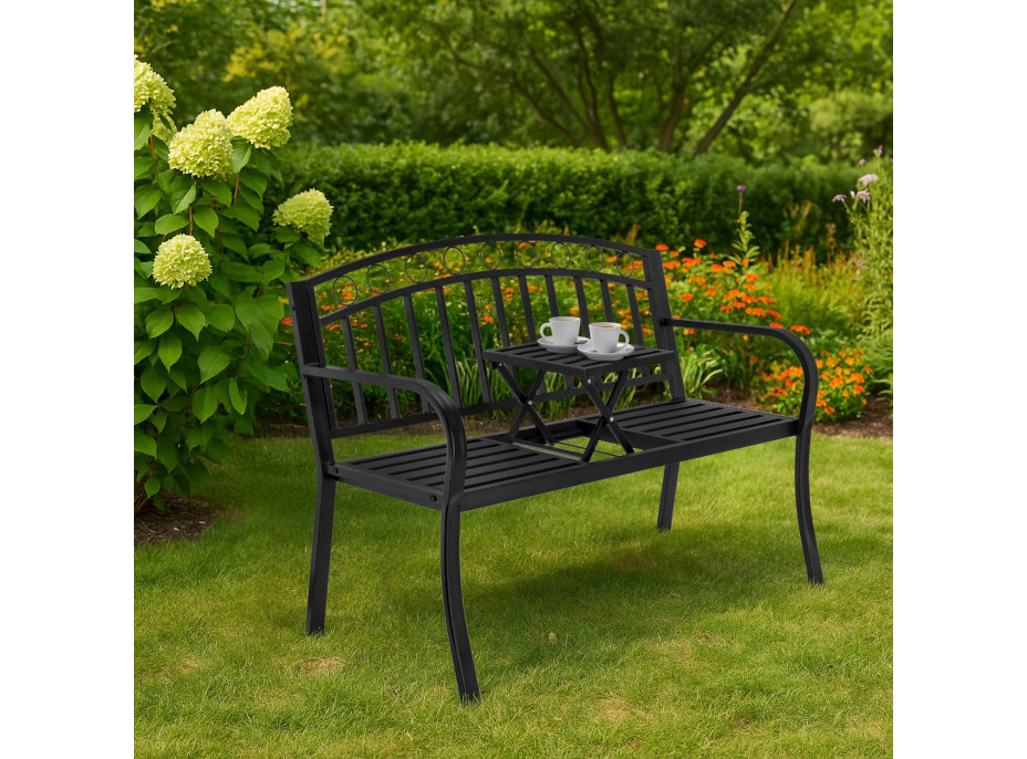 Záhradná kovová lavička BANCO