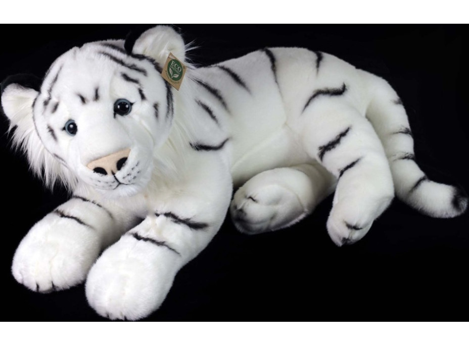 Rappa Plyšový tiger biely 60 cm ECO-FRIENDLY