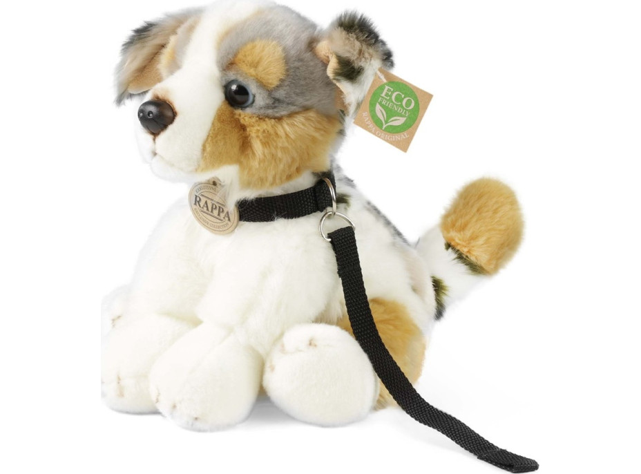 Rappa Plyšový pes austrálsky ovčiak s vodítkom 28 cm ECO-FRIENDLY