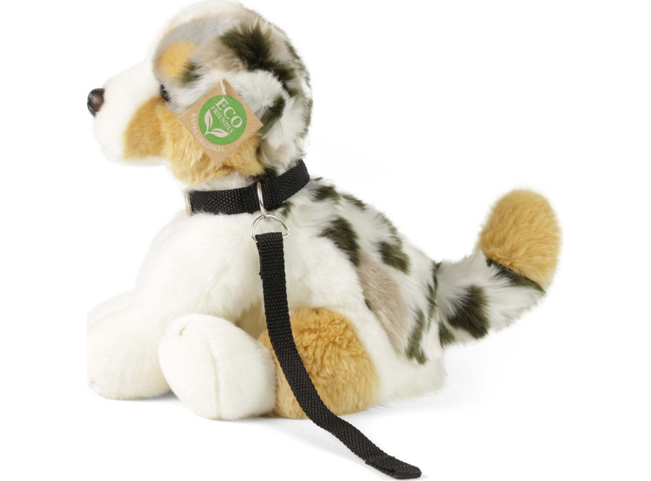 Rappa Plyšový pes austrálsky ovčiak s vodítkom 28 cm ECO-FRIENDLY