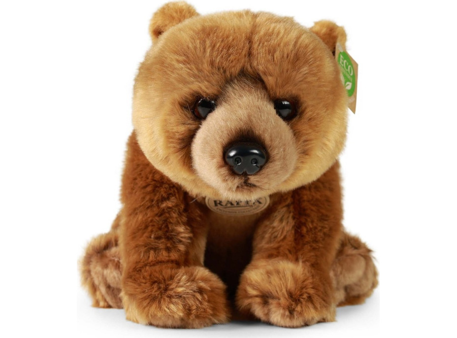 Rappa Plyšový medveď grizzly sediaci 30 cm ECO-FRIENDLY