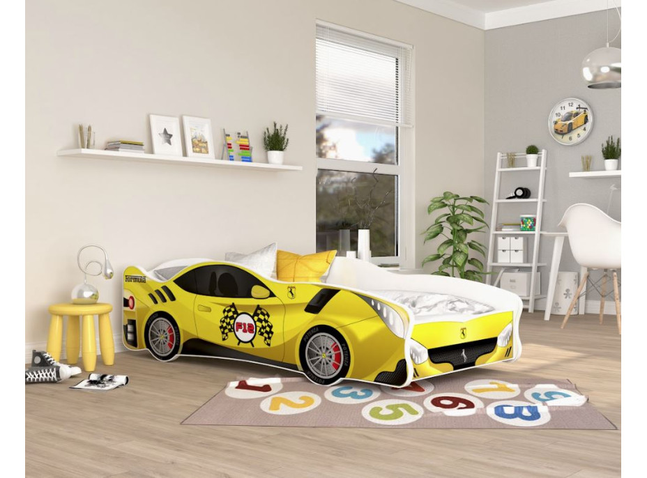 Detská posteľ auto HARRY 160x80 cm - žltá (22)