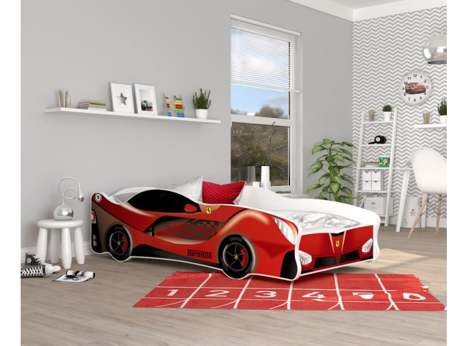 Detská posteľ auto MICHAEL 160x80 cm - červená (21)