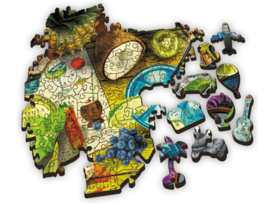 TREFL Drevené puzzle Farebné koktaily 501 dielikov