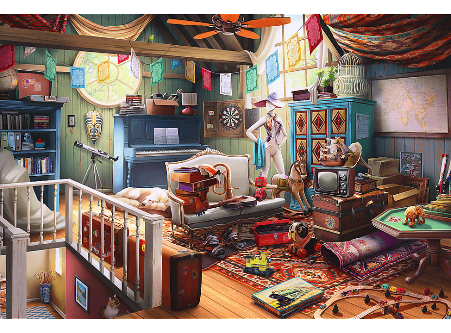 TREFL Drevené puzzle Poklady z pôdy 501 dielikov