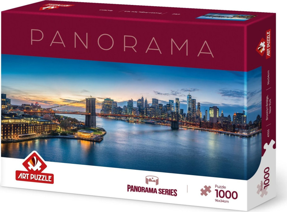 ART PUZZLE Panoramatické puzzle Brooklynský most, New York 1000 dielikov