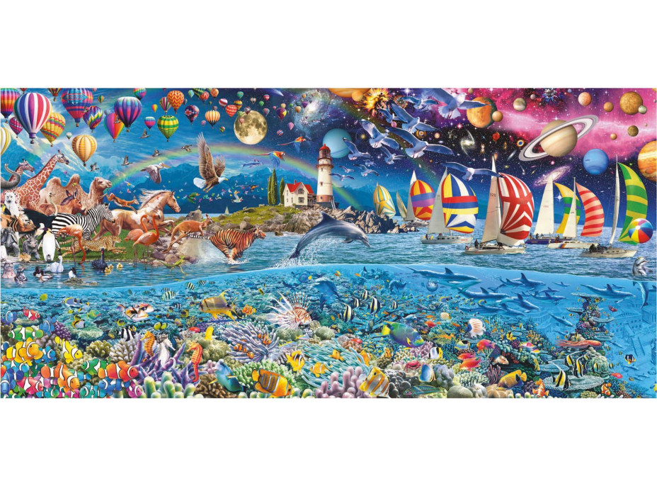 EDUCA Panoramatické puzzle Život 3000 dielikov