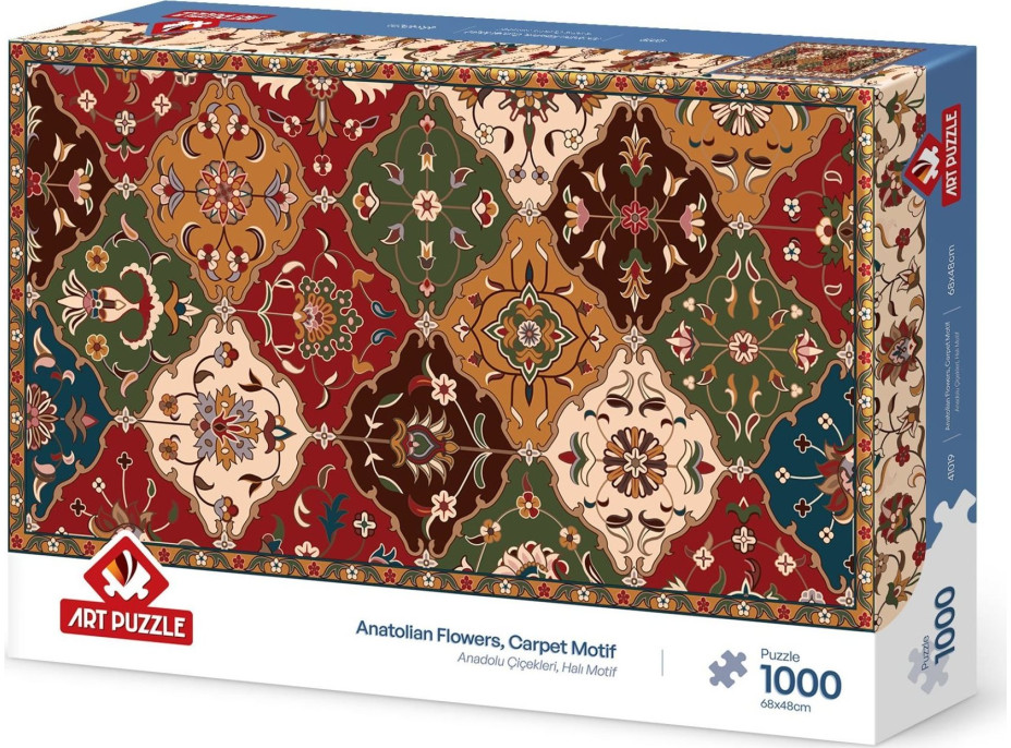 ART PUZZLE Puzzle Anatólske kvety na koberci 1000 dielikov
