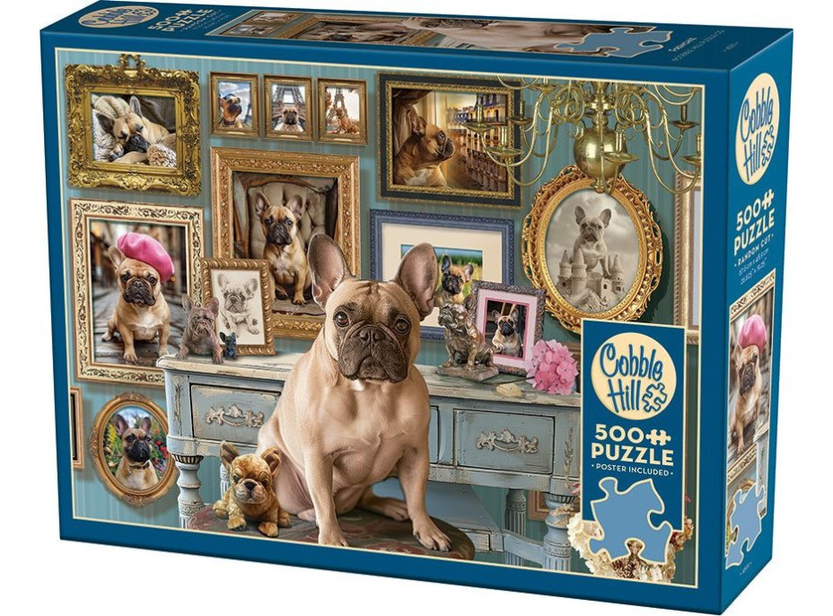 COBBLE HILL Puzzle Francúzsky buldoček 500 dielikov