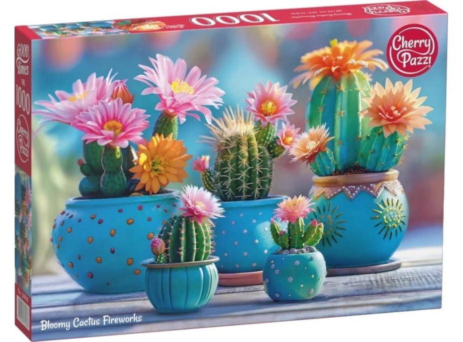 CHERRY PAZZI Puzzle Kvitnúce kaktusový ohňostroj 1000 dielikov