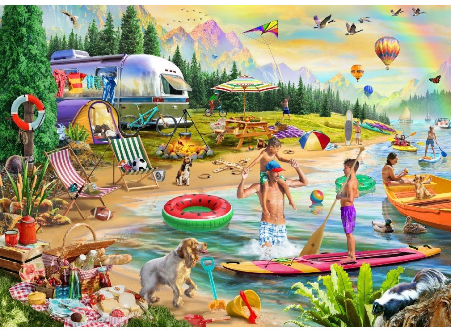BLUEBIRD Puzzle Letné kempovanie pri jazere 500 dielikov