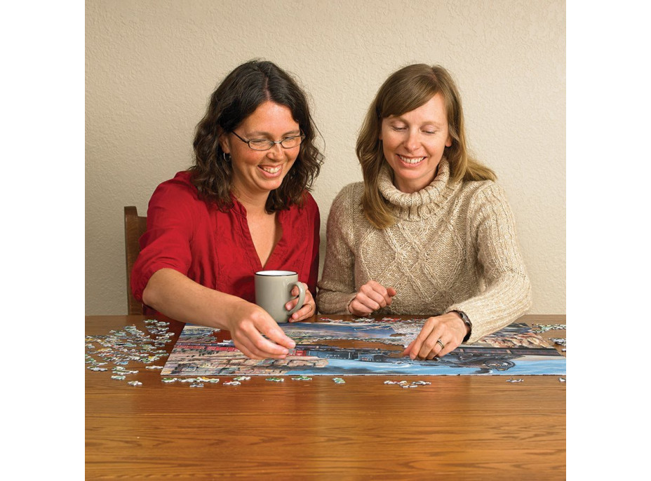 COBBLE HILL Puzzle Lokomotíva na moste 1000 dielikov