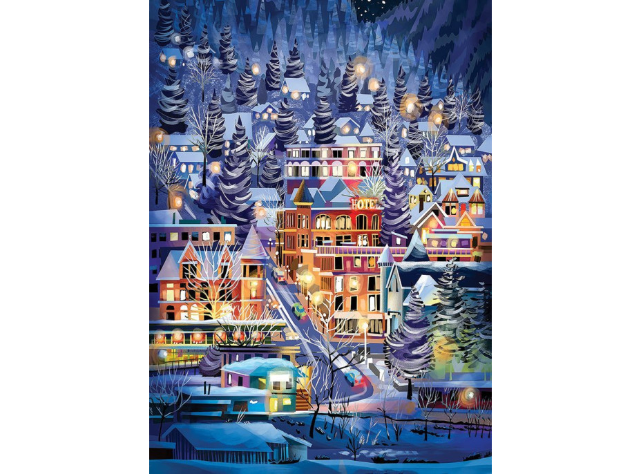 COBBLE HILL Puzzle Lyžiarske mesto 500 dielikov