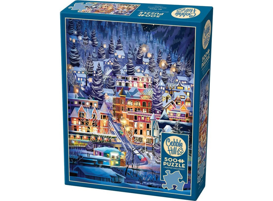 COBBLE HILL Puzzle Lyžiarske mesto 500 dielikov