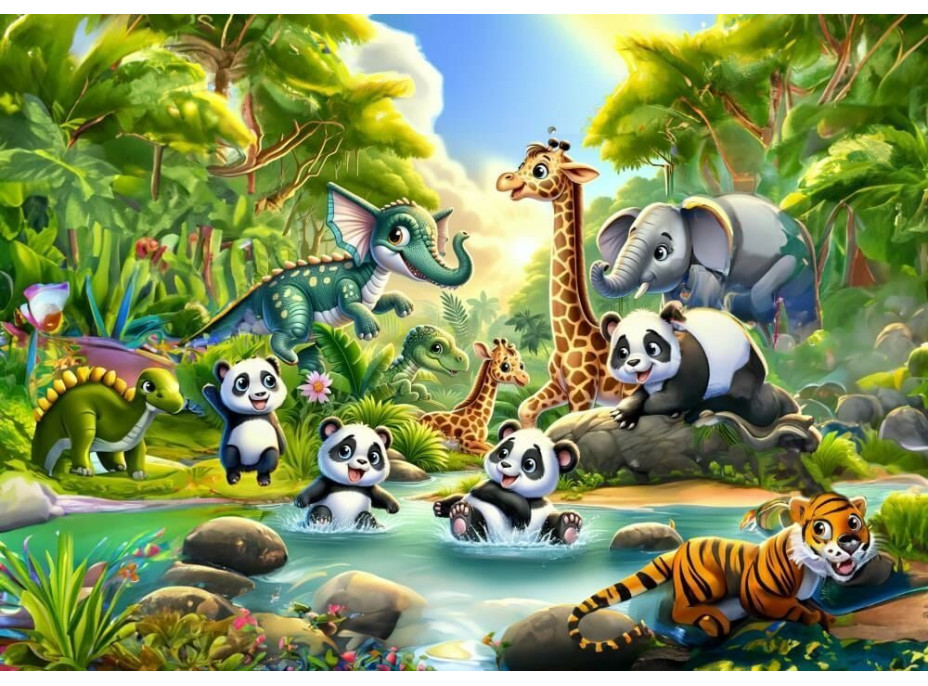 ART PUZZLE Puzzle Pandí kúpanie 50 dielikov