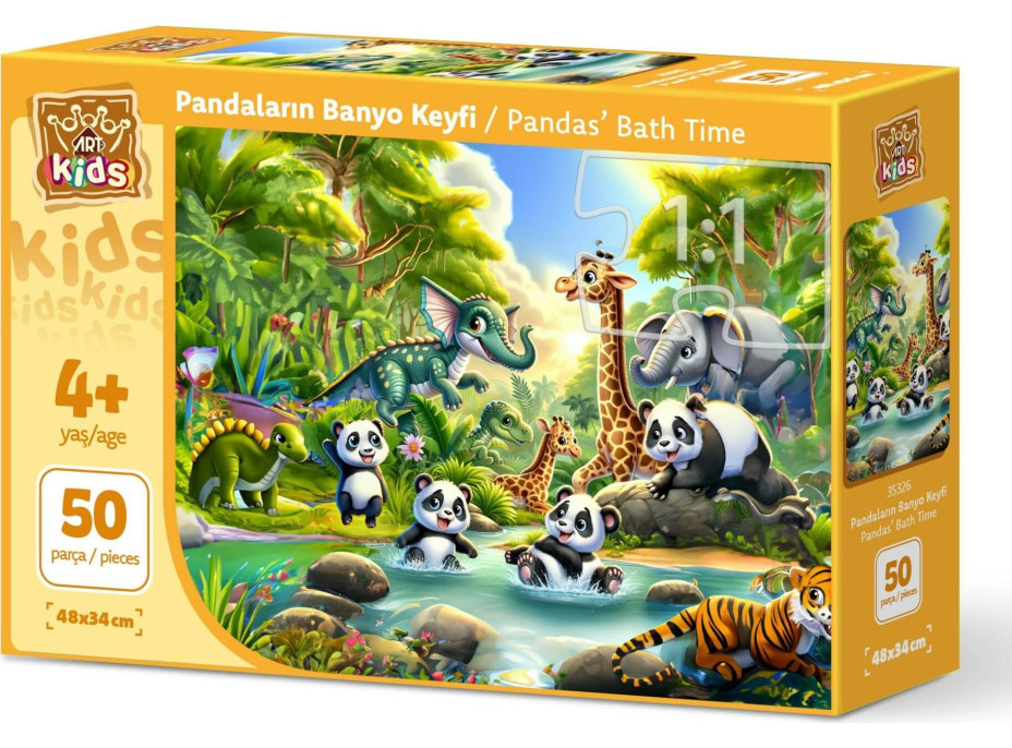 ART PUZZLE Puzzle Pandí kúpanie 50 dielikov