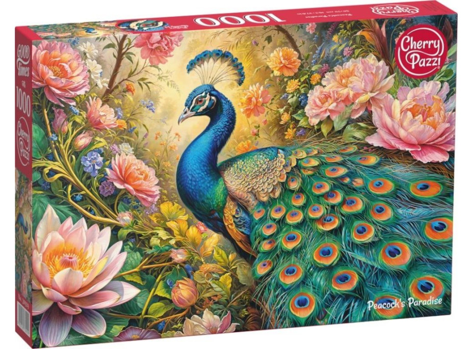 CHERRY PAZZI Puzzle Páv v raji 1000 dielikov