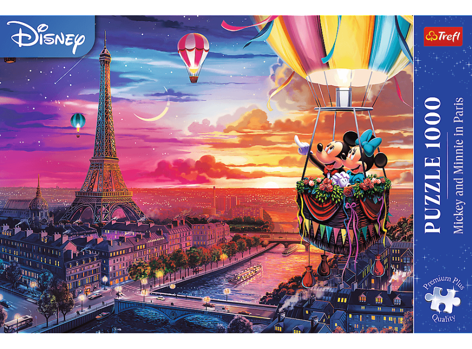 TREFL Puzzle Premium Plus Mickea a Minnie v Paríži 1000 dielikov