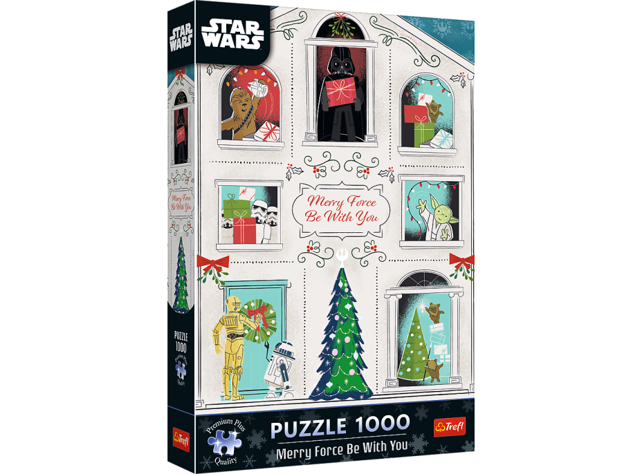 TREFL Puzzle Premium Plus Star Wars: Merry Force Be With You 1000 dielikov