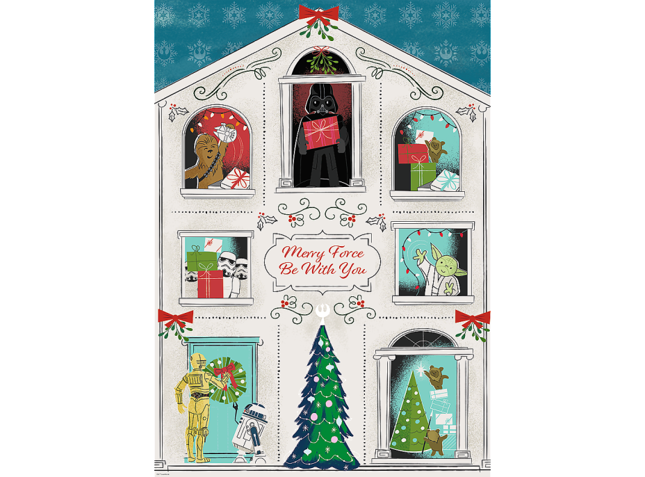 TREFL Puzzle Premium Plus Star Wars: Merry Force Be With You 1000 dielikov