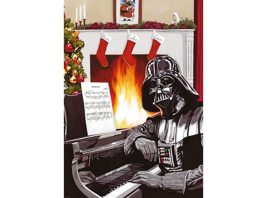 TREFL Puzzle Premium Plus Star Wars: Vianoce s Darth Vaderom 1000 dielikov
