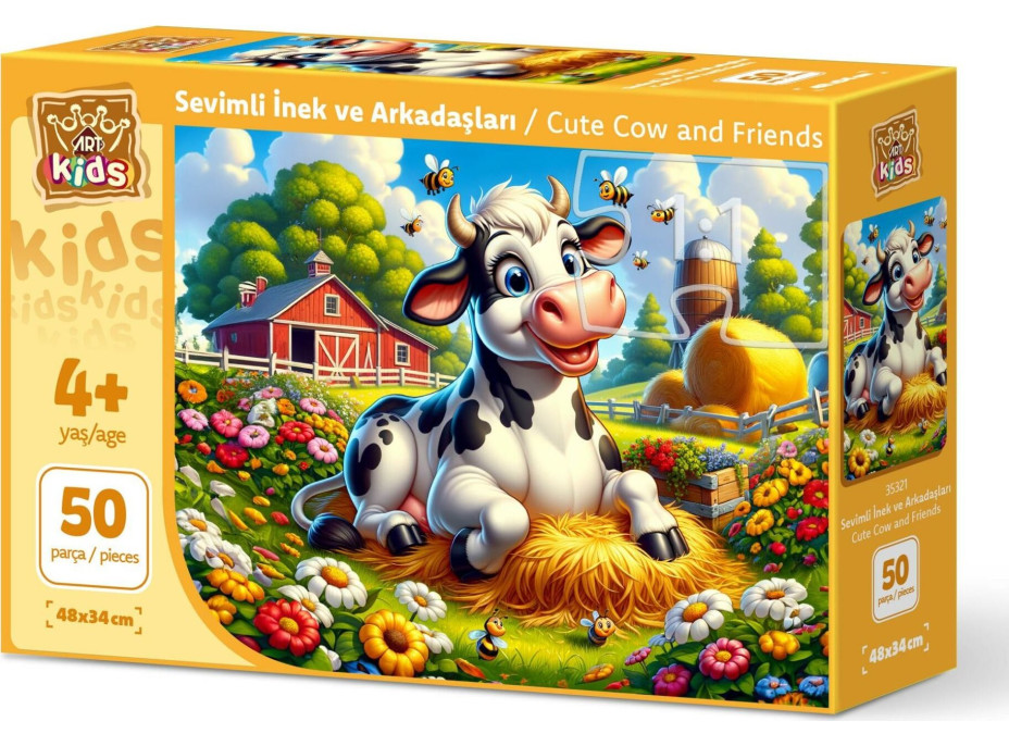 ART PUZZLE Puzzle Roztomilá kravička a priatelia 50 dielikov