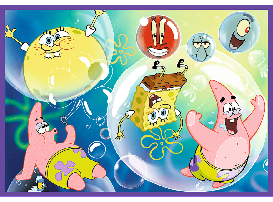 TREFL Puzzle Šialený svet Spongeboba 4x250 dielikov