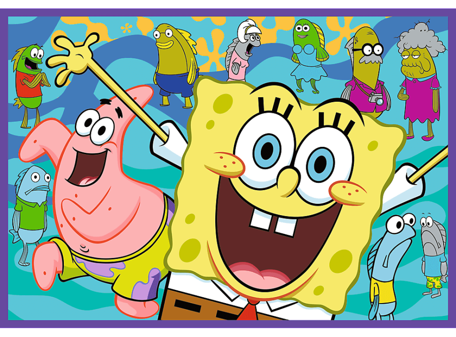 TREFL Puzzle Šialený svet Spongeboba 4x250 dielikov
