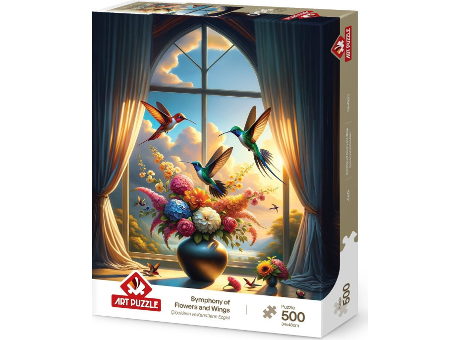ART PUZZLE Puzzle Symfónia krídiel a kvetov 500 dielikov