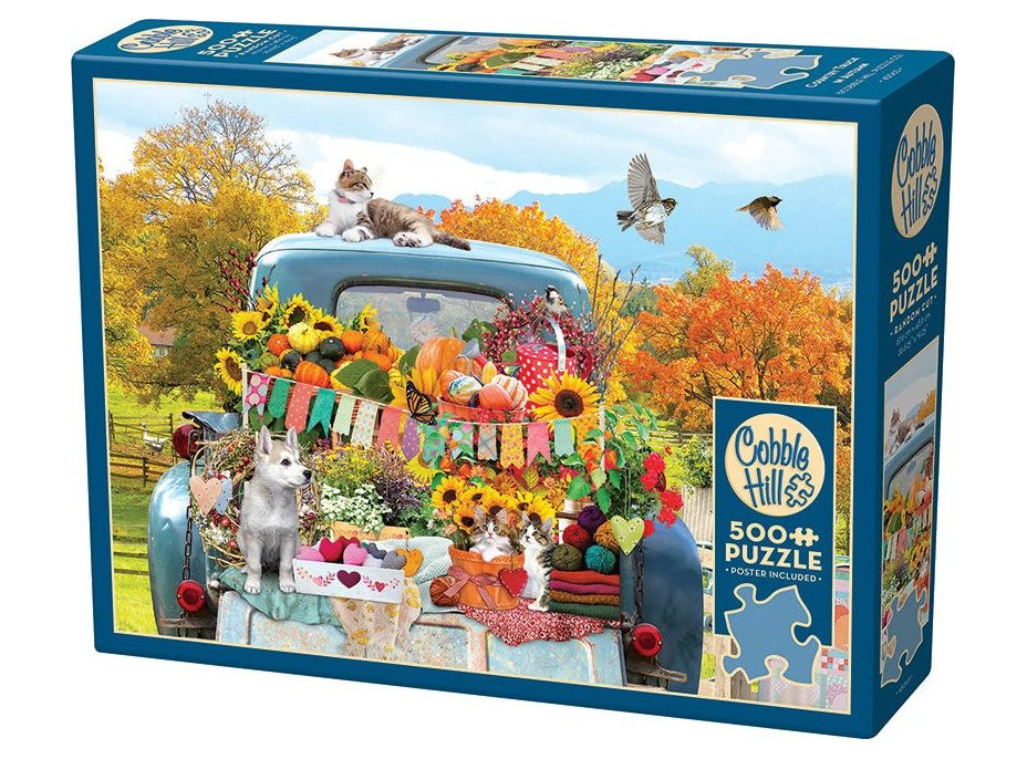 COBBLE HILL Puzzle Vidiecky nákladiak na jeseň 500 dielikov