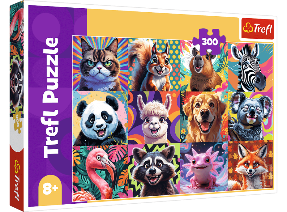 TREFL Puzzle Veselé zvieracie portréty 300 dielikov