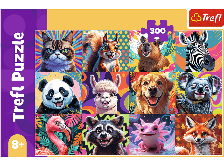 TREFL Puzzle Veselé zvieracie portréty 300 dielikov