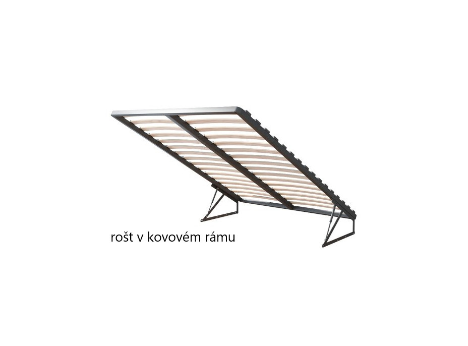 Posteľ PANAMA 200x120 cm - šedá/dub craft