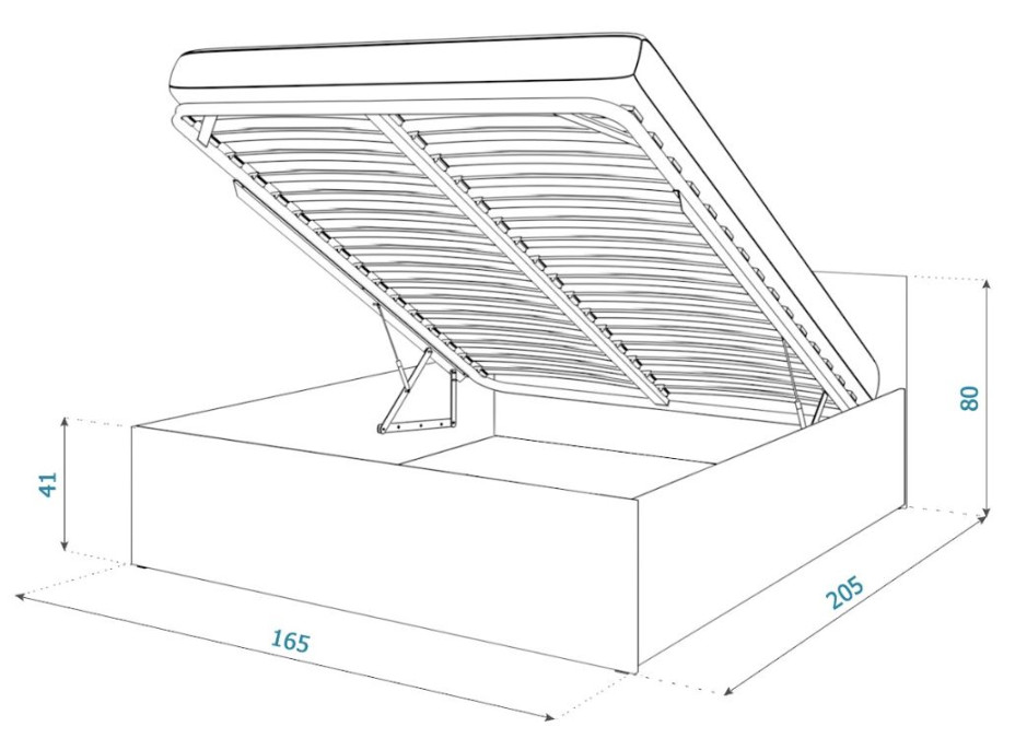 Posteľ PANAMA 200x160 cm - dub craft