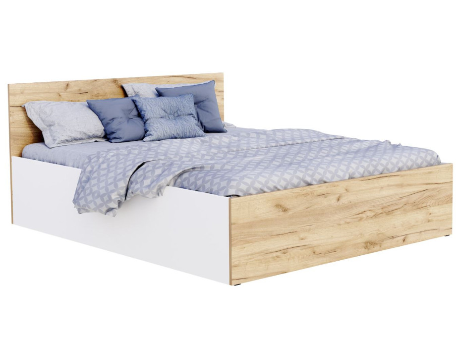 Posteľ PANAMA 200x140 cm - biela/dub craft